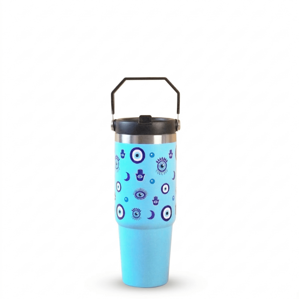 Evil Eye Protection with Hamsa Hands Insulated Tumbler - Memories InsiteHAMSA HAND BLUE TUMBLER